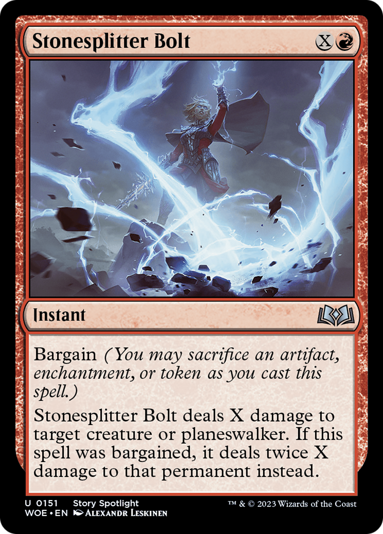 Stonesplitter Bolt [Wilds of Eldraine] | Play N Trade Winnipeg