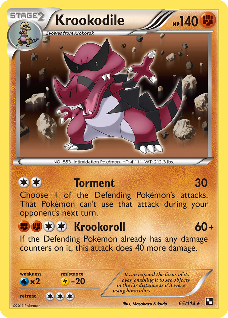 Krookodile (65/114) [Black & White: Base Set] | Play N Trade Winnipeg