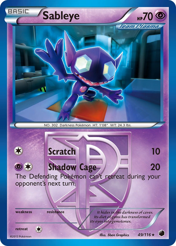 Sableye (49/116) [Black & White: Plasma Freeze] | Play N Trade Winnipeg