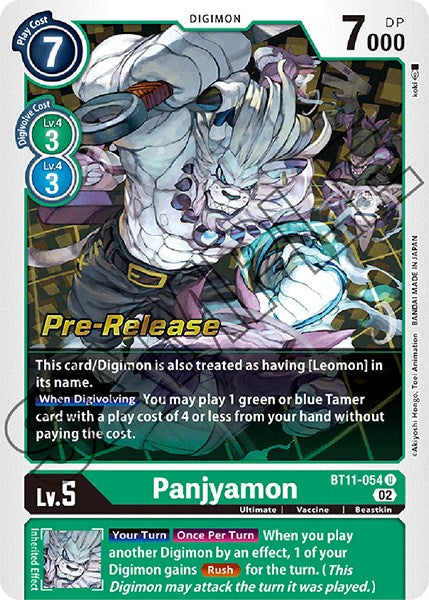 Panjyamon [BT11-054] [Dimensional Phase Pre-Release Promos] | Play N Trade Winnipeg