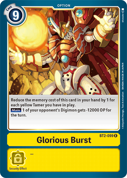 Glorious Burst [BT2-099] [Release Special Booster Ver.1.5] | Play N Trade Winnipeg