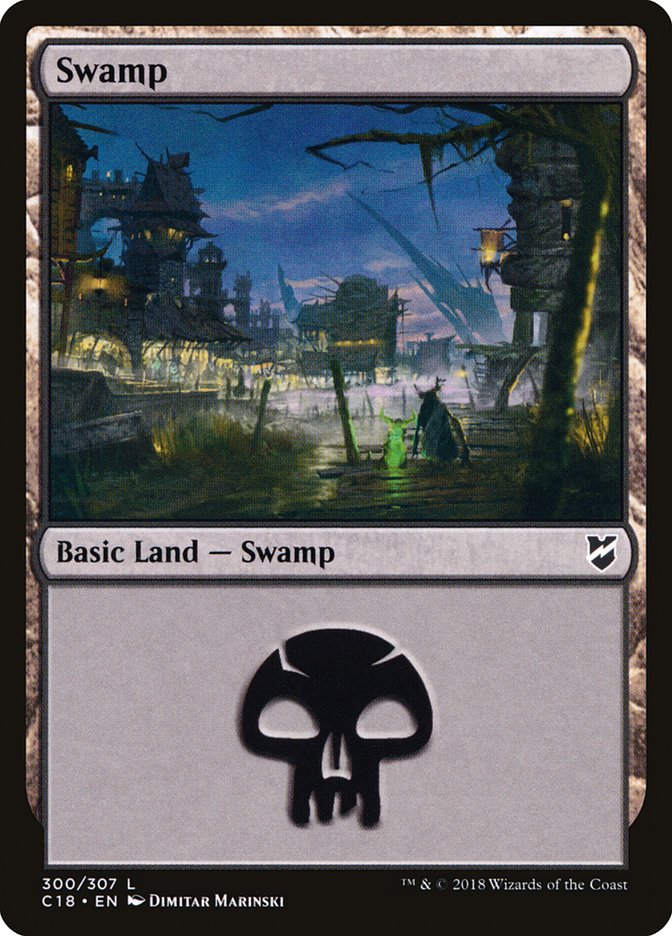 Swamp (300) [Commander 2018] | Play N Trade Winnipeg