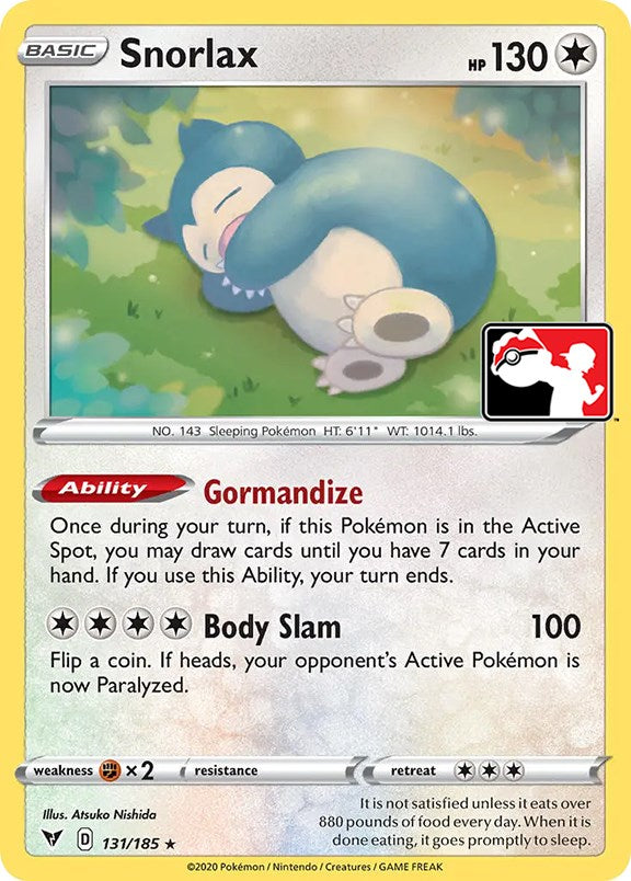 Snorlax (131/185) [Prize Pack Series One] | Play N Trade Winnipeg