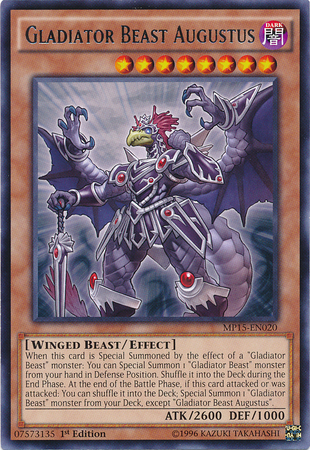 Gladiator Beast Augustus [MP15-EN020] Rare | Play N Trade Winnipeg