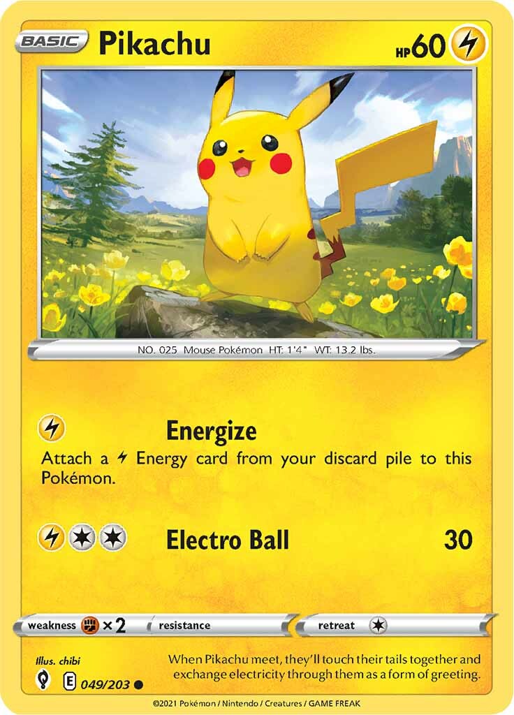 Pikachu (049/203) [Sword & Shield: Evolving Skies] | Play N Trade Winnipeg