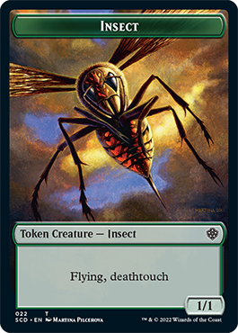 Insect // Human Warrior Double-Sided Token [Starter Commander Decks] | Play N Trade Winnipeg