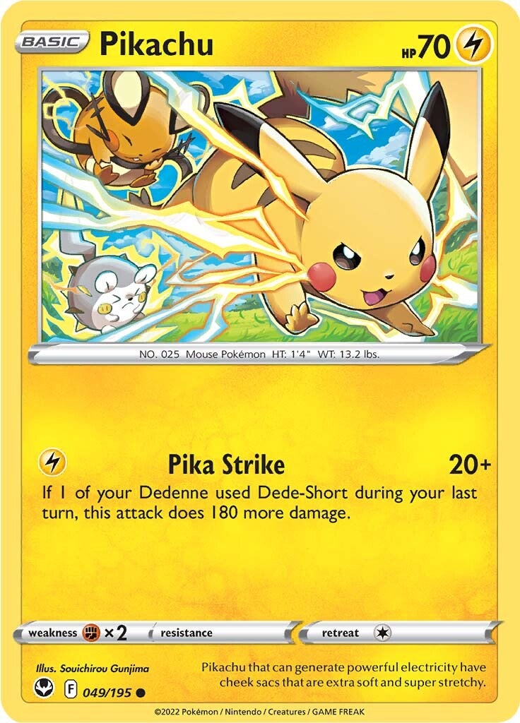 Pikachu (049/195) [Sword & Shield: Silver Tempest] | Play N Trade Winnipeg