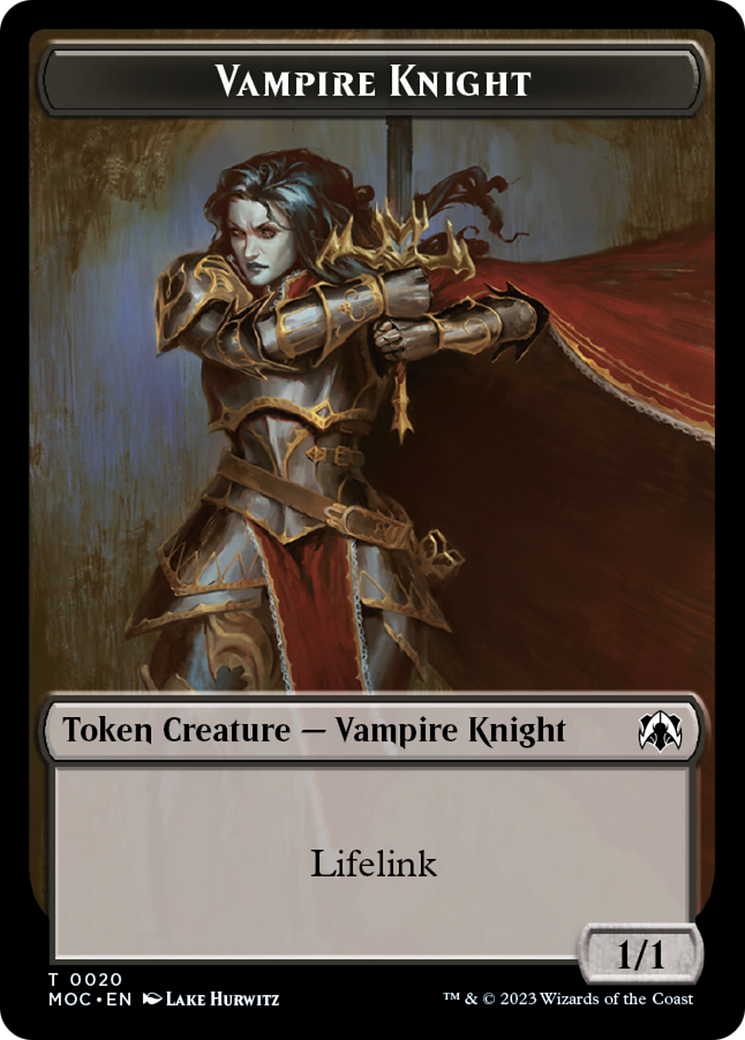 Vampire Knight // Soldier Double-Sided Token [March of the Machine Commander Tokens] | Play N Trade Winnipeg
