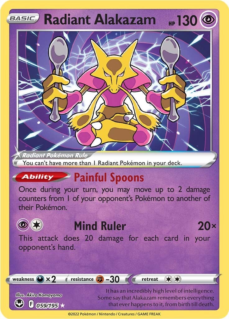 Radiant Alakazam (059/195) [Sword & Shield: Silver Tempest] | Play N Trade Winnipeg