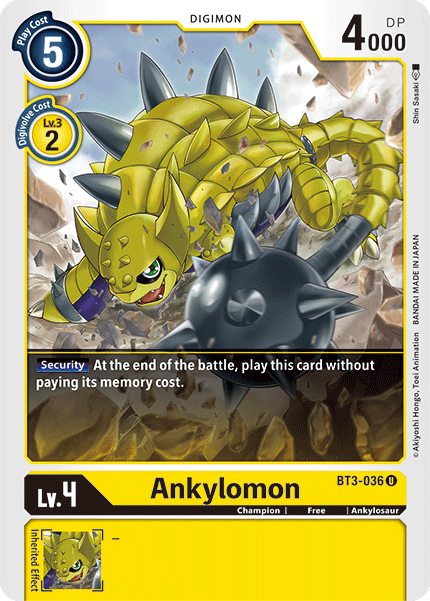 Ankylomon [BT3-036] [Release Special Booster Ver.1.5] | Play N Trade Winnipeg