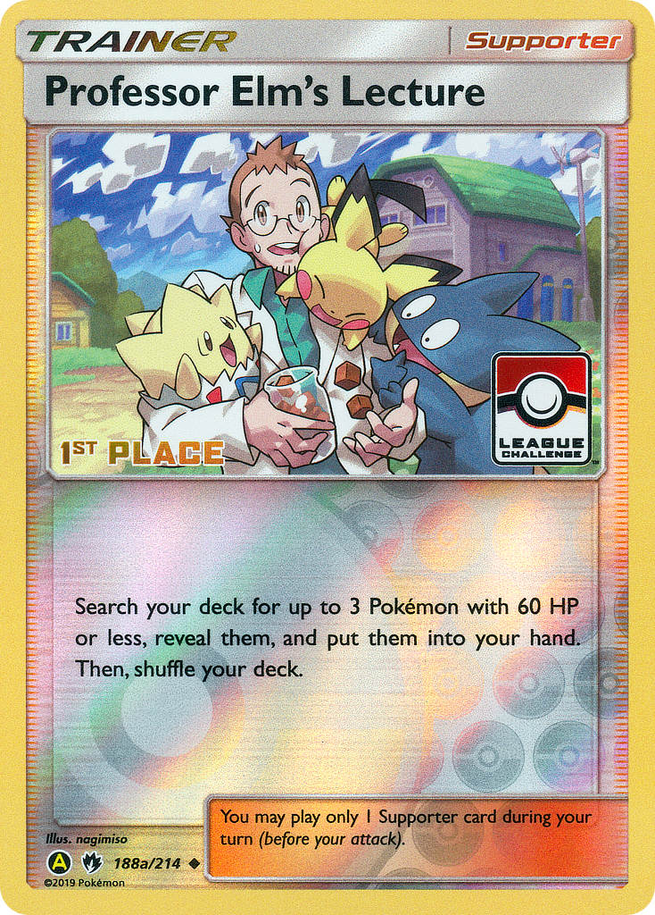 Professor Elm's Lecture (188a/214) (League Promo 1st Place) [Sun & Moon: Lost Thunder] | Play N Trade Winnipeg