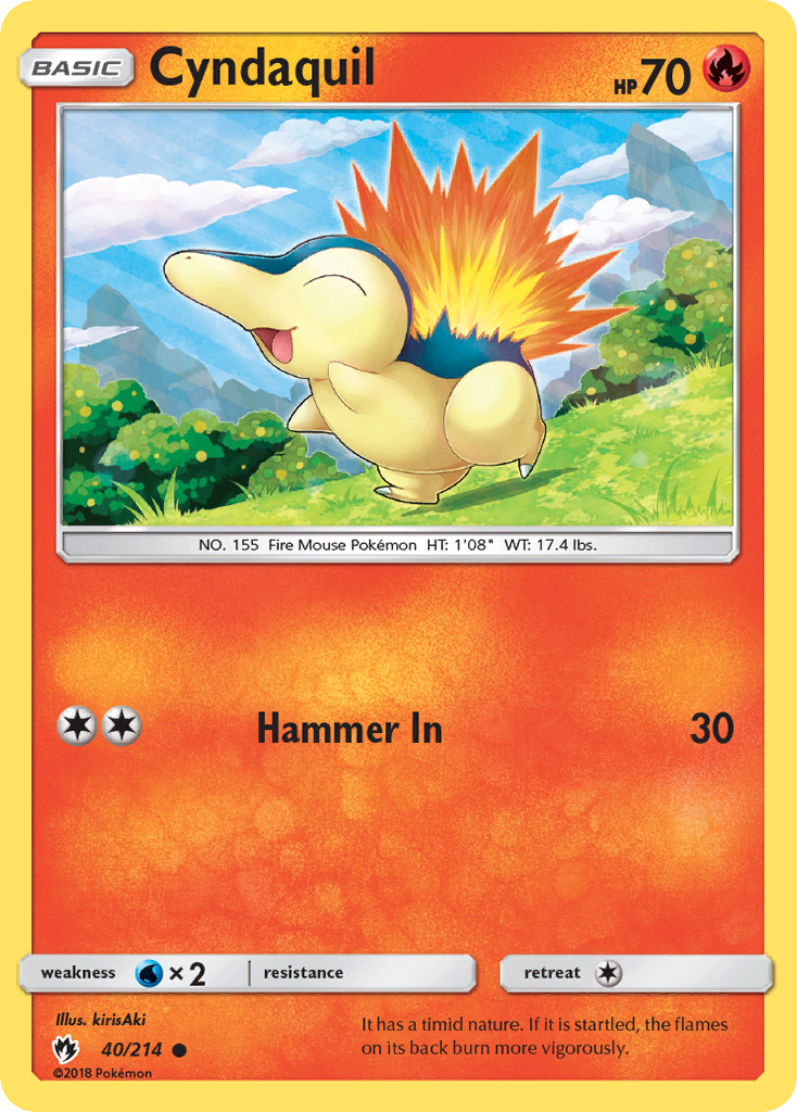 Cyndaquil (40/214) [Sun & Moon: Lost Thunder] | Play N Trade Winnipeg