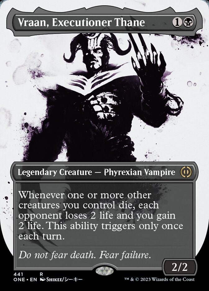 Vraan, Executioner Thane (Borderless Ichor Step-and-Compleat Foil) [Phyrexia: All Will Be One] | Play N Trade Winnipeg