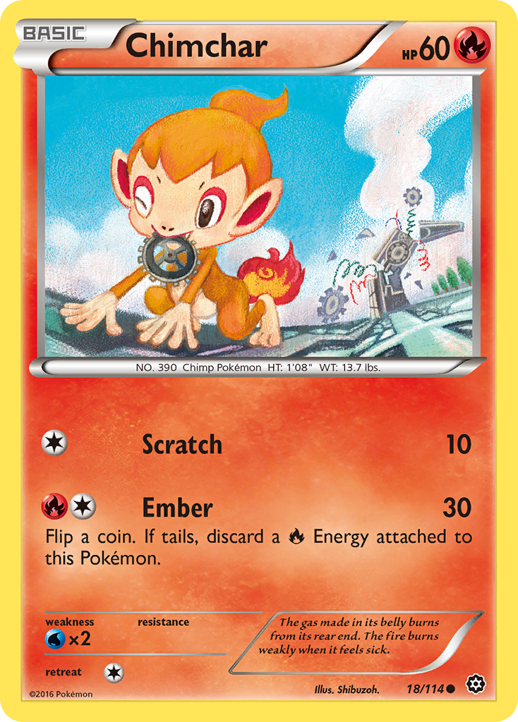 Chimchar (18/114) [XY: Steam Siege] | Play N Trade Winnipeg