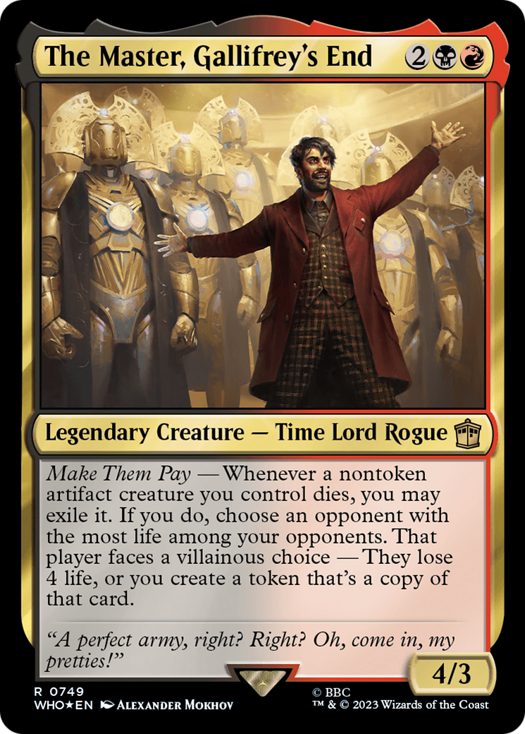 The Master, Gallifrey's End (Surge Foil) [Doctor Who] | Play N Trade Winnipeg