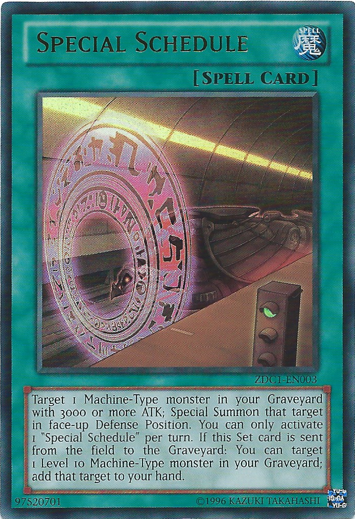 Special Schedule [ZDC1-EN003] Ultra Rare | Play N Trade Winnipeg