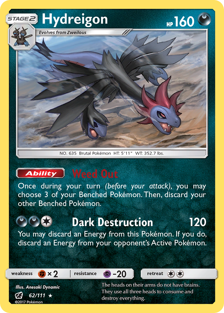 Hydreigon (62/111) [Sun & Moon: Crimson Invasion] | Play N Trade Winnipeg