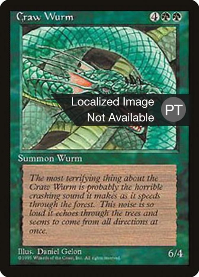 Craw Wurm [Fourth Edition (Foreign Black Border)] | Play N Trade Winnipeg