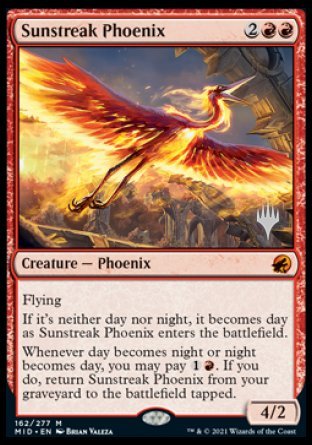 Sunstreak Phoenix (Promo Pack) [Innistrad: Midnight Hunt Promos] | Play N Trade Winnipeg