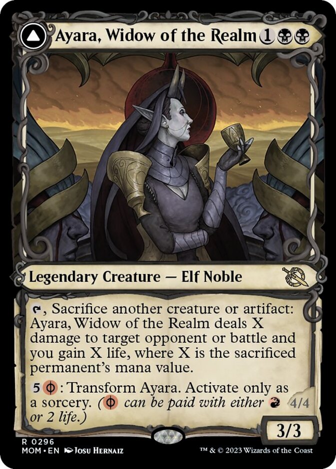 Ayara, Widow of the Realm // Ayara, Furnace Queen (Showcase Planar Booster Fun) [March of the Machine] | Play N Trade Winnipeg