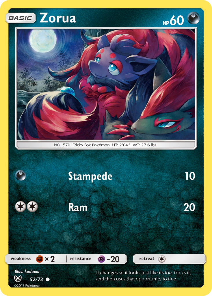 Zorua (52/73) [Sun & Moon: Shining Legends] | Play N Trade Winnipeg