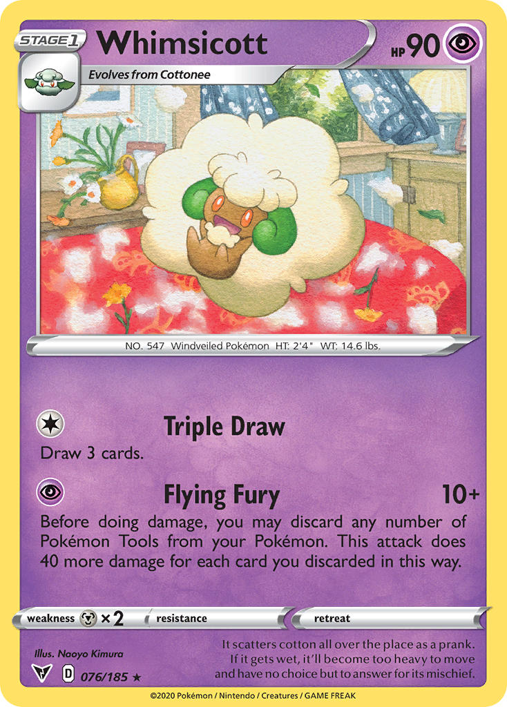 Whimsicott (076/185) [Sword & Shield: Vivid Voltage] | Play N Trade Winnipeg