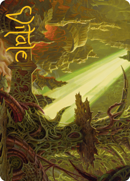Darkmoss Bridge Art Card (Gold-Stamped Signature) [Modern Horizons 2 Art Series] | Play N Trade Winnipeg