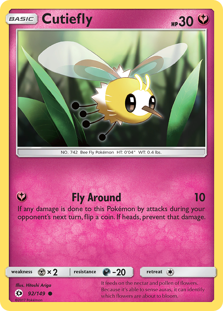 Cutiefly (92/149) [Sun & Moon: Base Set] | Play N Trade Winnipeg