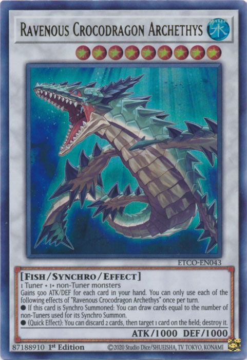 Ravenous Crocodragon Archethys [ETCO-EN043] Ultra Rare | Play N Trade Winnipeg