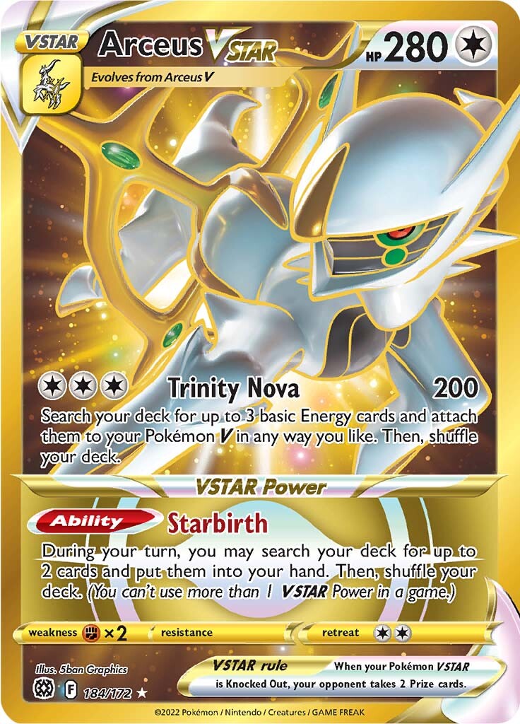 Arceus VSTAR (184/172) [Sword & Shield: Brilliant Stars] | Play N Trade Winnipeg