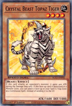 Crystal Beast Topaz Tiger [SGX1-ENF06] Common | Play N Trade Winnipeg