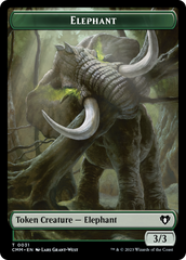 Treasure // Elephant Double-Sided Token [Commander Masters Tokens] | Play N Trade Winnipeg