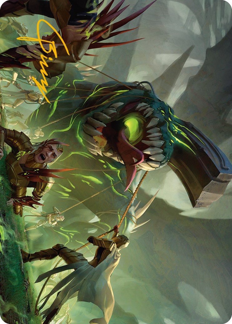 Noxious Assault Art Card (Gold-Stamped Signature) [Phyrexia: All Will Be One Art Series] | Play N Trade Winnipeg