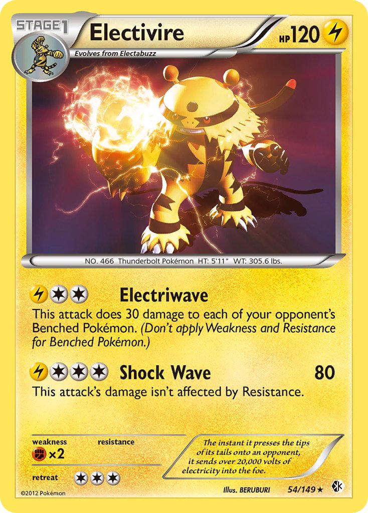Electivire (54/149) (Cosmos Holo) (Blister Exclusive) [Black & White: Boundaries Crossed] | Play N Trade Winnipeg