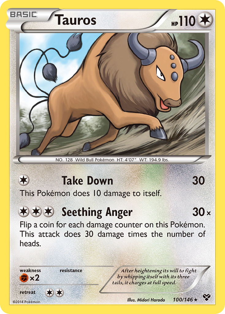 Tauros (100/146) [XY: Base Set] | Play N Trade Winnipeg