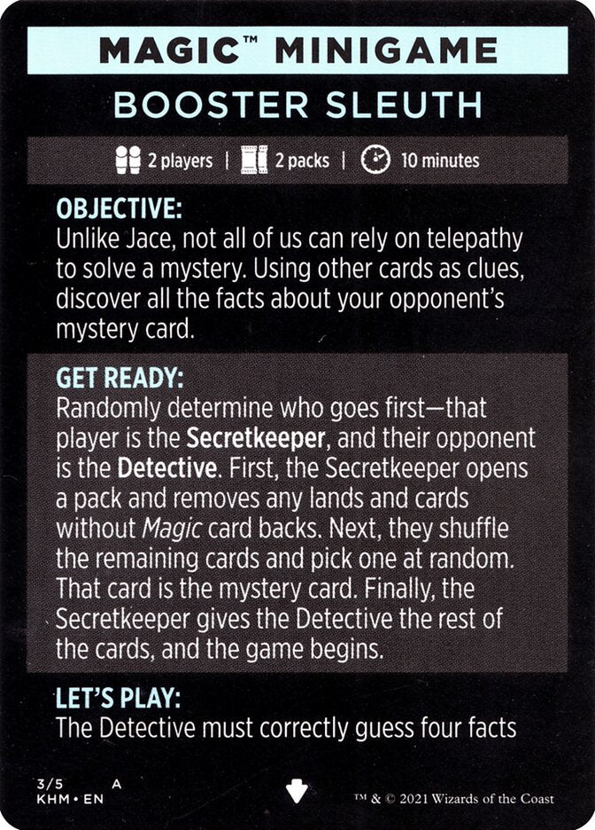 Booster Sleuth (Magic Minigame) [Kaldheim Minigame] | Play N Trade Winnipeg