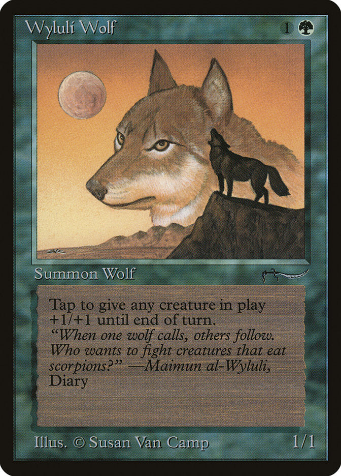 Wyluli Wolf (Dark Mana Cost) [Arabian Nights] | Play N Trade Winnipeg