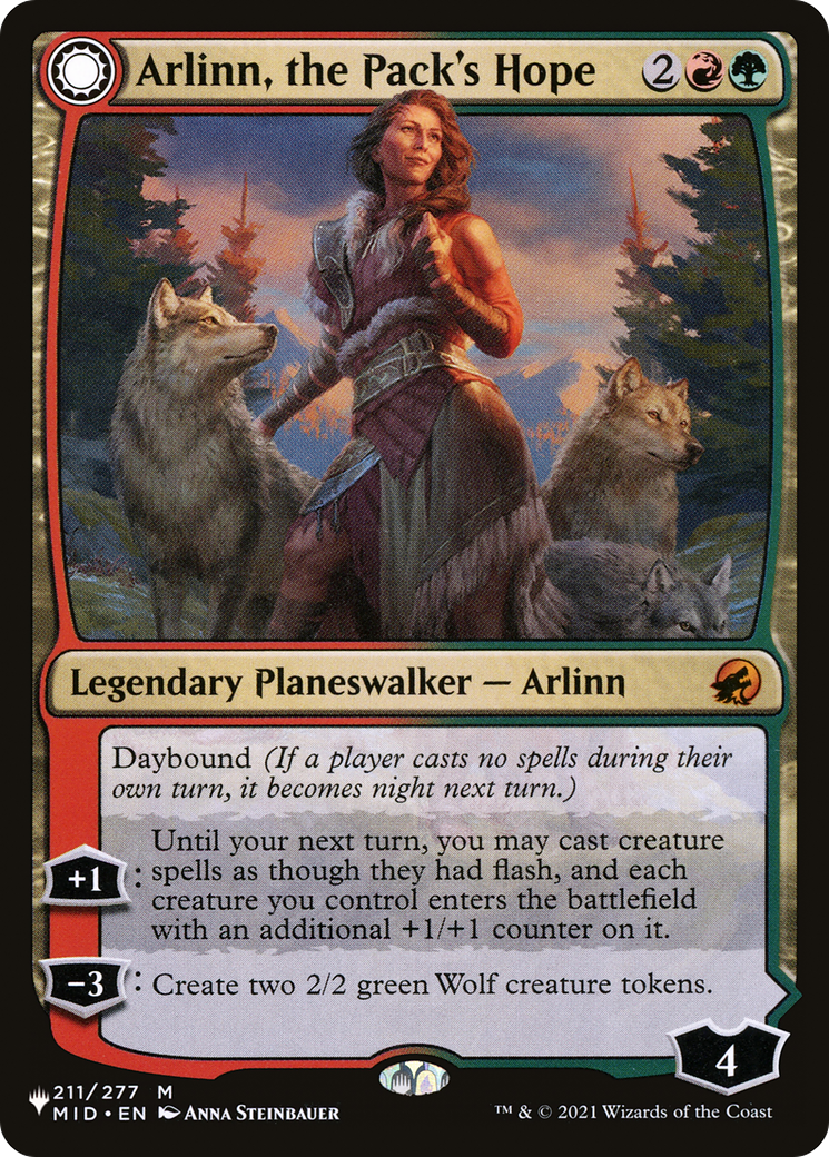 Arlinn, the Pack's Hope // Arlinn, the Moon's Fury [Secret Lair: From Cute to Brute] | Play N Trade Winnipeg