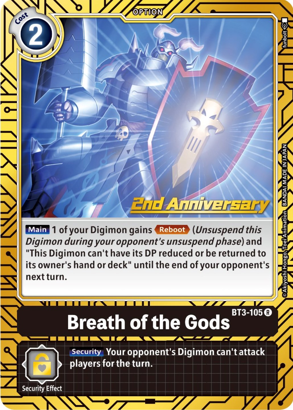 Breath of the Gods [BT3-105] (2nd Anniversary Card Set) [Release Special Booster Promos] | Play N Trade Winnipeg