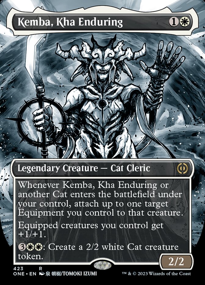 Kemba, Kha Enduring (Borderless Manga Step-and-Compleat Foil) [Phyrexia: All Will Be One] | Play N Trade Winnipeg