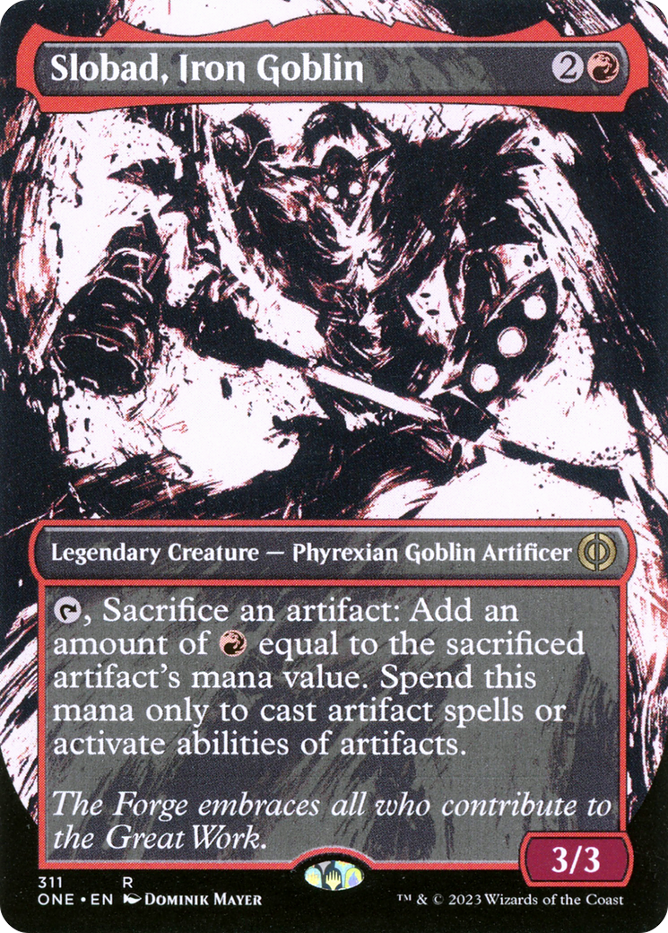 Slobad, Iron Goblin (Borderless Ichor) [Phyrexia: All Will Be One] | Play N Trade Winnipeg