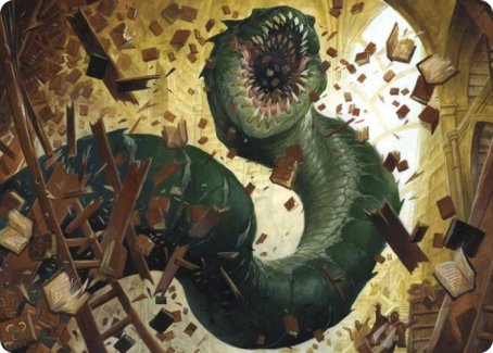 Bookwurm Art Card [Strixhaven: School of Mages Art Series] | Play N Trade Winnipeg