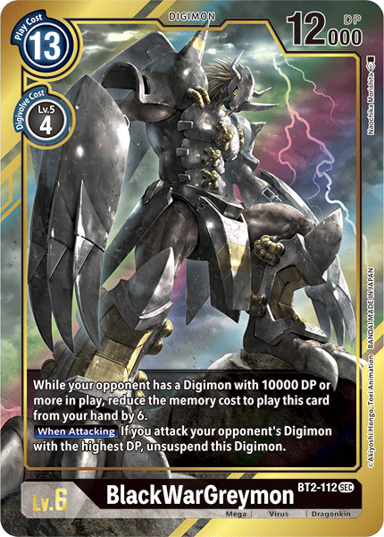 BlackWarGreymon [BT2-112] (Alternate Art) [Release Special Booster Ver.1.5] | Play N Trade Winnipeg