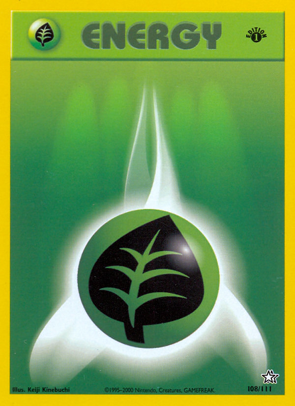 Grass Energy (108/111) [Neo Genesis 1st Edition] | Play N Trade Winnipeg
