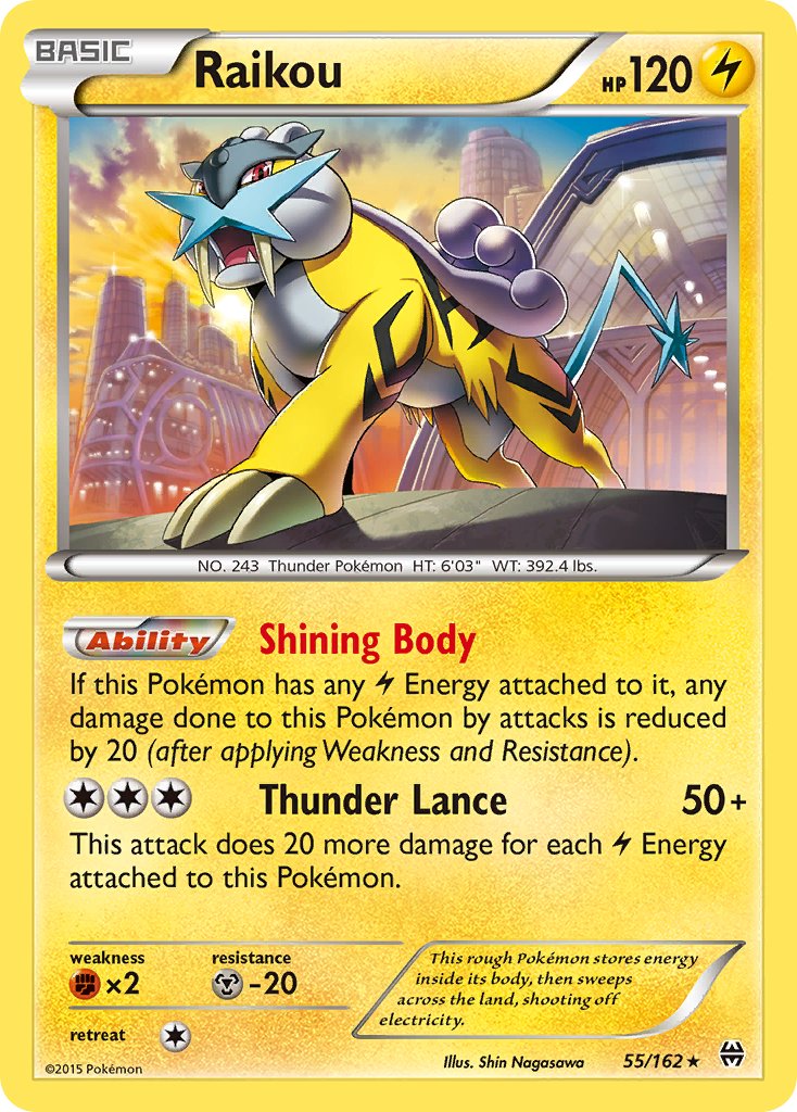 Raikou (55/162) (Cosmos Holo) (Blister Exclusive) [XY: BREAKthrough] | Play N Trade Winnipeg