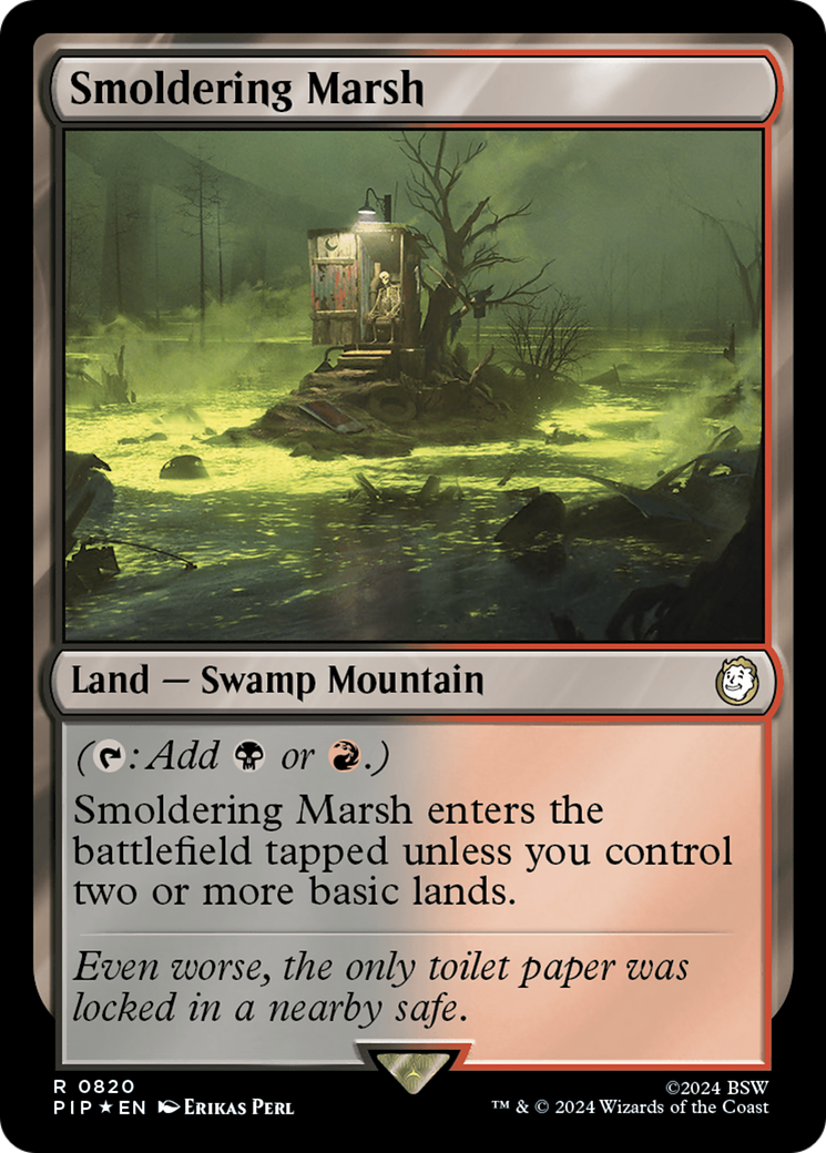 Smoldering Marsh (Surge Foil) [Fallout] | Play N Trade Winnipeg