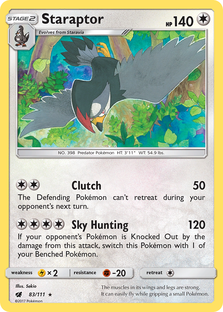 Staraptor (83/111) [Sun & Moon: Crimson Invasion] | Play N Trade Winnipeg