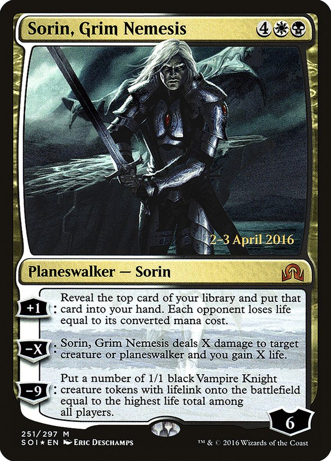 Sorin, Grim Nemesis [Shadows over Innistrad Prerelease Promos] | Play N Trade Winnipeg