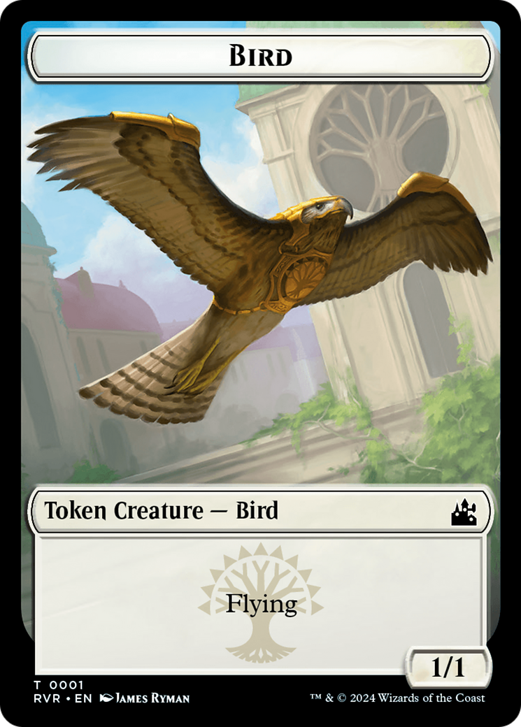 Bird // Spirit (0004) Double-Sided Token [Ravnica Remastered Tokens] | Play N Trade Winnipeg