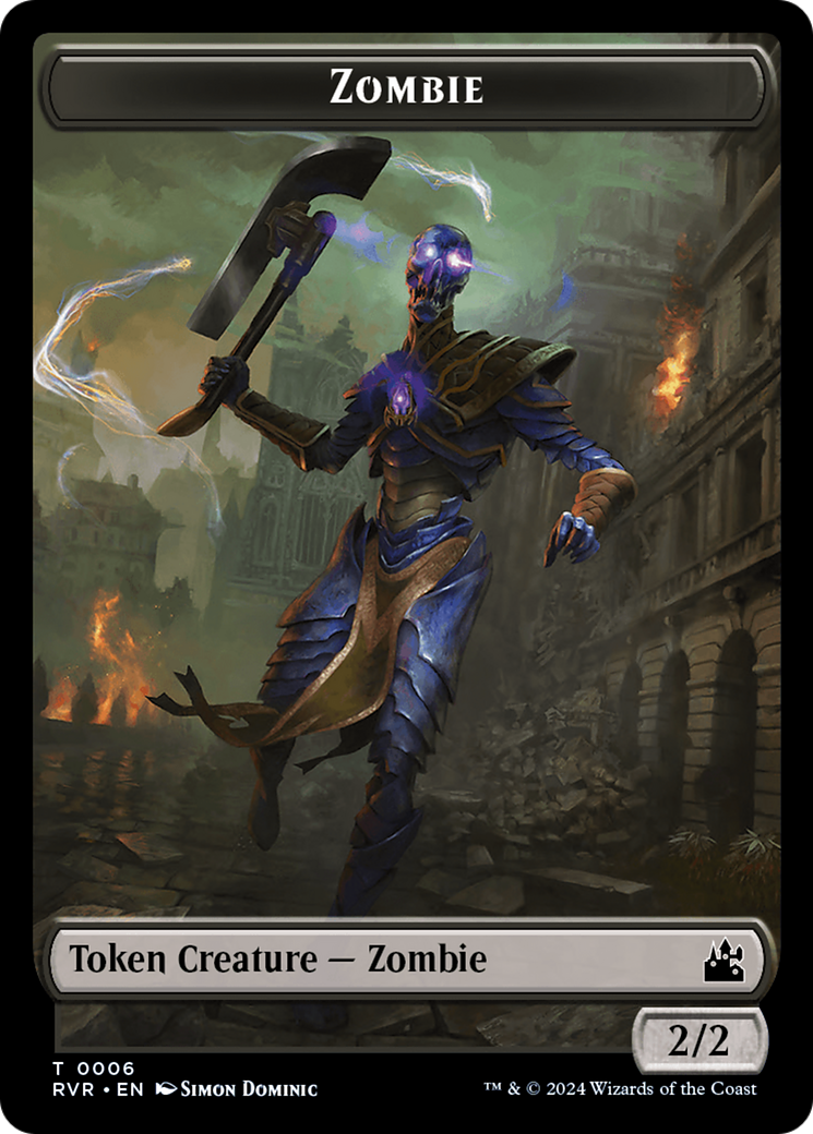 Spirit (0018) // Zombie Double-Sided Token [Ravnica Remastered Tokens] | Play N Trade Winnipeg